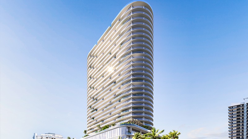 Curvo y vidriado: así es el nuevo edificio de 32 pisos que busca transformar el paisaje de Miami