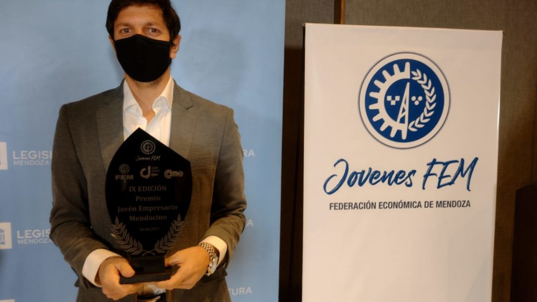 Gastón Ragazzone de la empresa Uco Drone ganó el Premio Joven Empresario Mendocino 2020