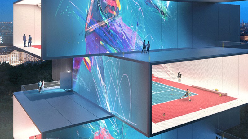 Este increíble concepto arquitectónico lleva el tenis a otro nivel