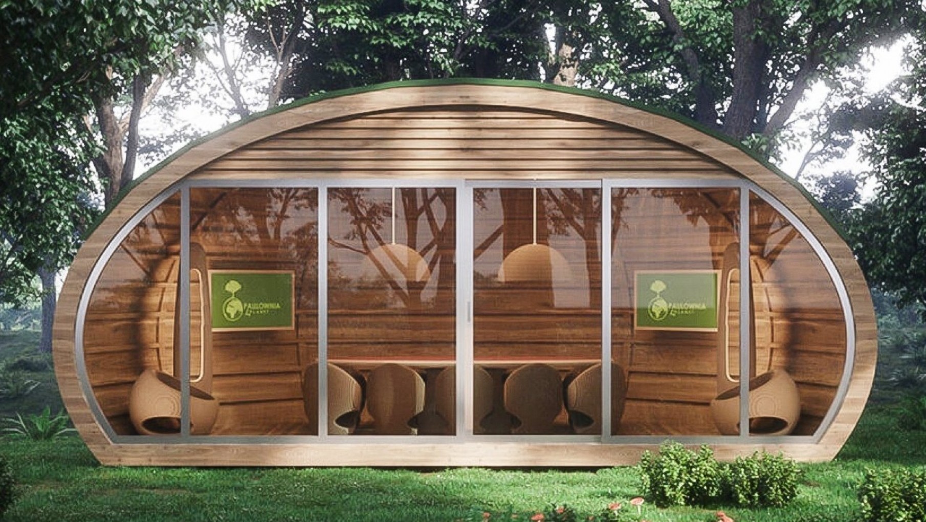 Habitables, autosustentable y con muebles construidos con cartón reciclado