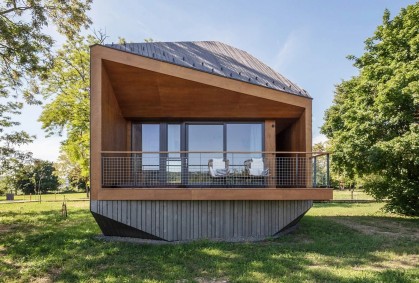 Este diseño rompe con todas las convenciones de las cabañas tradicionales