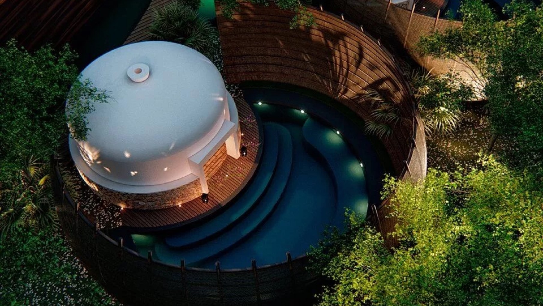 Construyen un nuevo eco resort con forma de nido de pájaros en un destino turístico