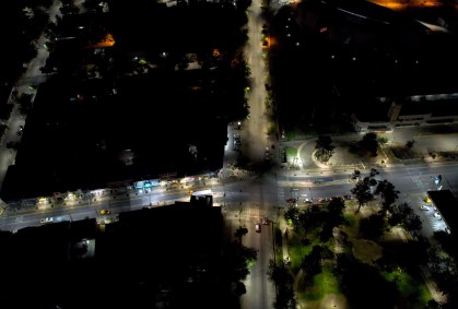 Parte de un importante distrito de Guaymallén iluminado con tecnología LED