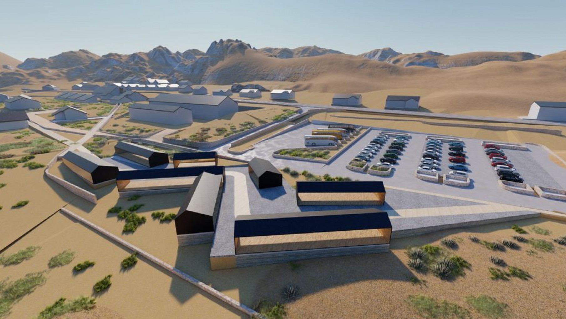 Puente del Inca: Se construirán nuevos locales comerciales y se refuncionalizará la cochera de la hostería