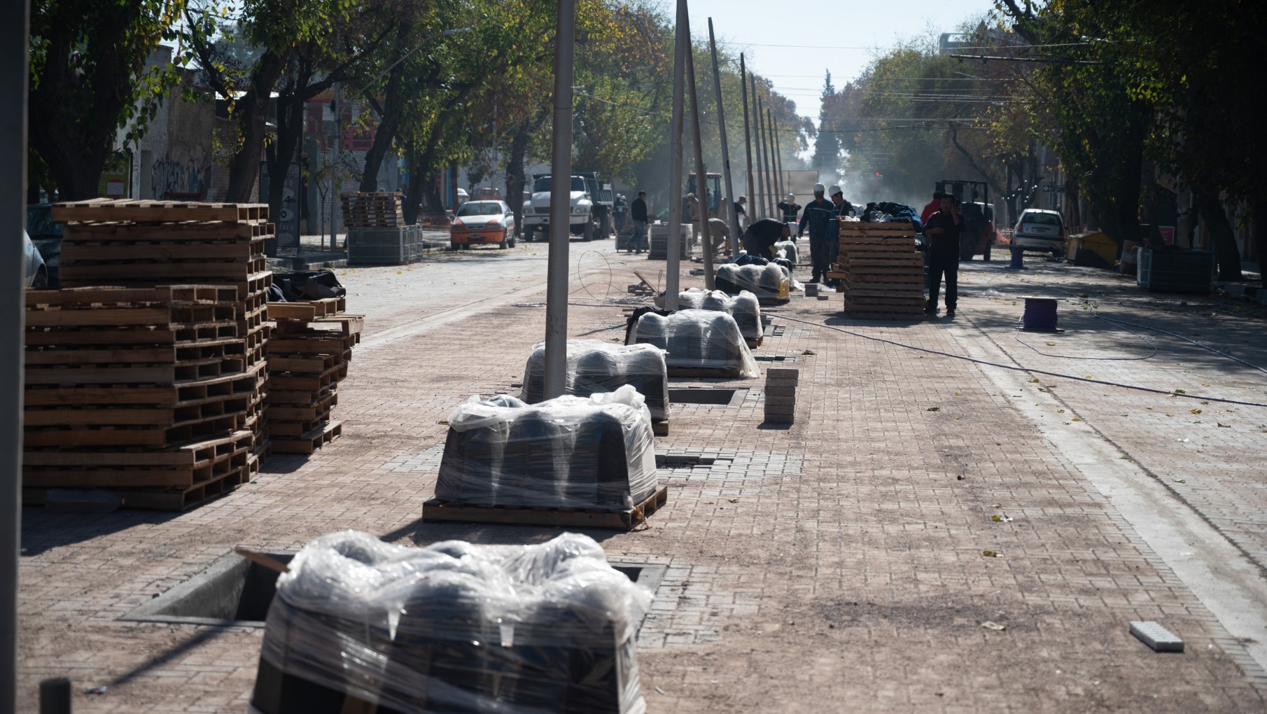Progresa la construcción de un boulevard en pleno centro mendocino
