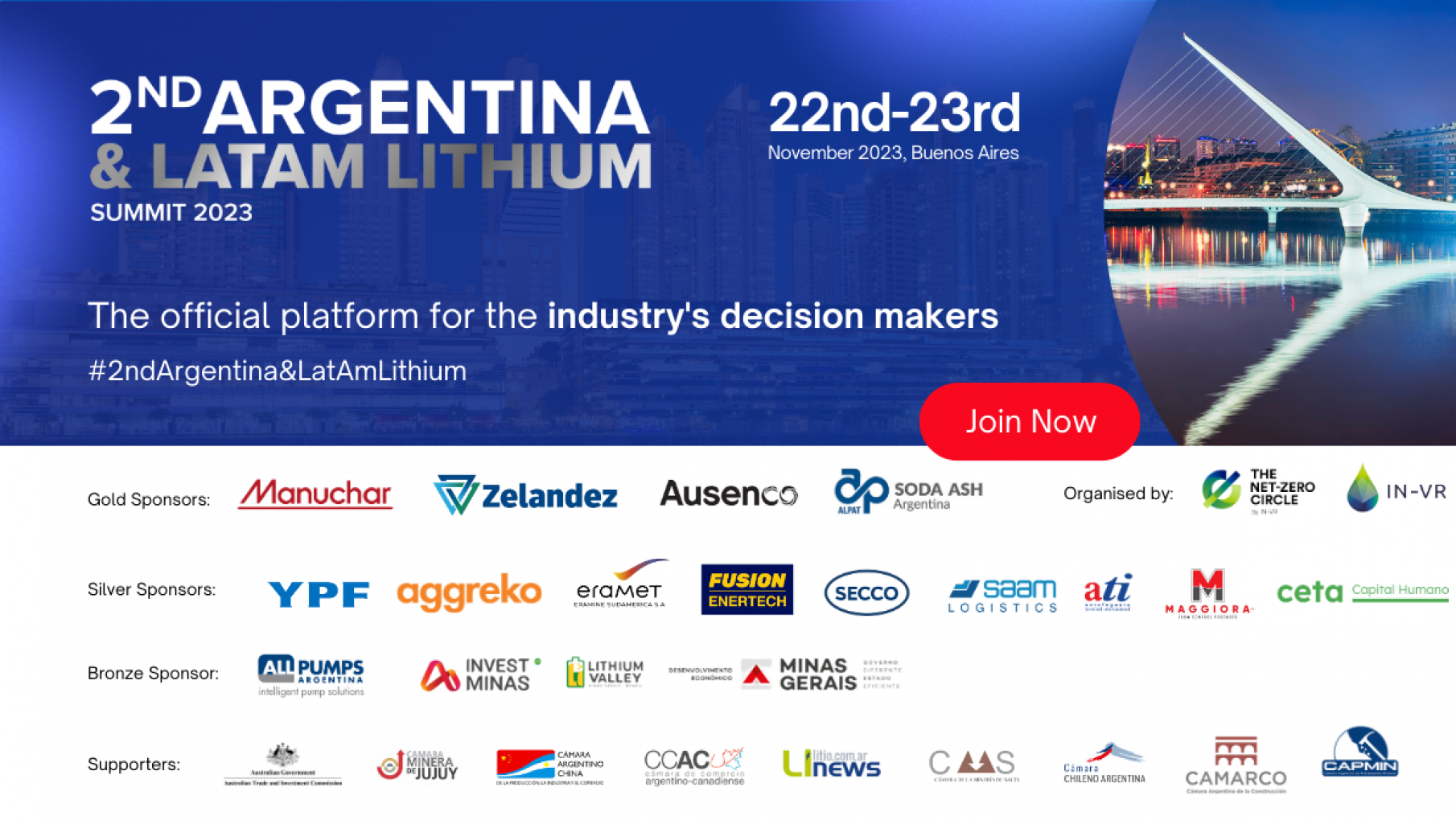 Se viene la 2da Cumbre de Litio Argentina & LATAM 2023