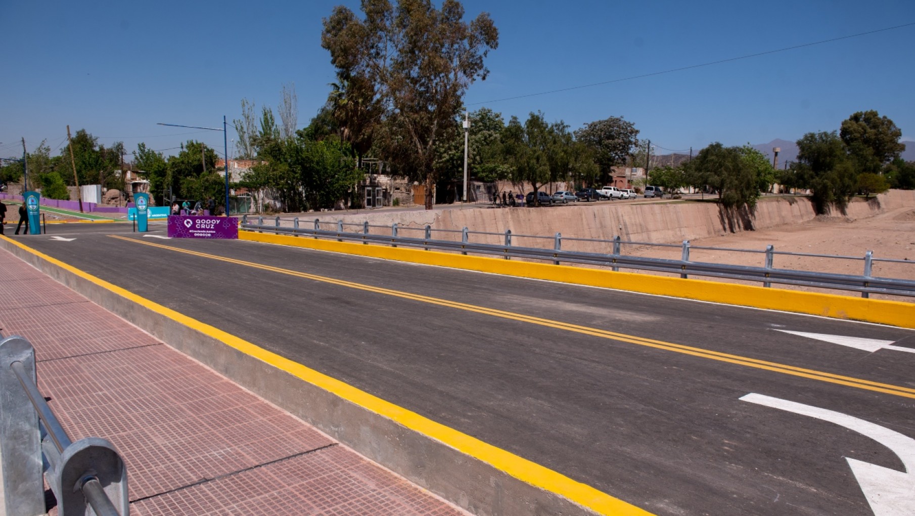 Así quedó el nuevo puente que comunica Godoy Cruz con la ciudad de Mendoza