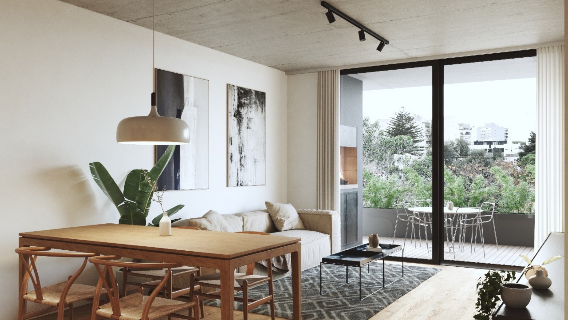 Orientación del departamento para aprovechar el sol en invierno